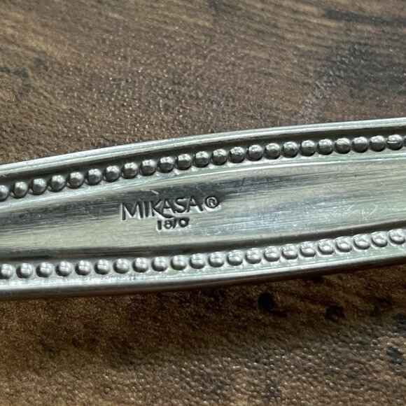 Mikasa Chadwick Bead Dinner Fork 8 1/8" Stainless Steel Lot of 3 Flatware Glossy - Picture 5 of 5